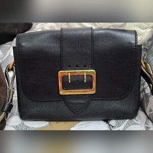 Burberry Black Clutch with Gold Accent